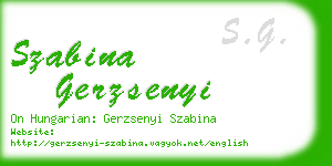 szabina gerzsenyi business card